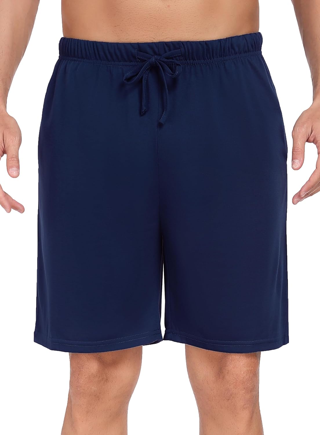 Sopesil Pyjamas Bottoms Short for Men Cotton Comfy Men's Shorts Trouser Sleeping Shorts with Pocket Drawstring Running Outdoor Jogging Sports Lounge Pants S-XXL