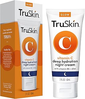 TruSkin Vitamin C Night Cream – Collagen Supporting Blend with Cocoa Butter, Vitamin B5, Botanical Essential Oils – Brightening and Firming Skin, Face & Neck, 2 Fl Oz