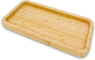 Bamboo Vanity Tray, Bathroom Tray for Counter, Bamboo Tray for Bathroom, Toilet Tank Tray, Perfume Tray 11.8L x 5.9W x 0.8H inch