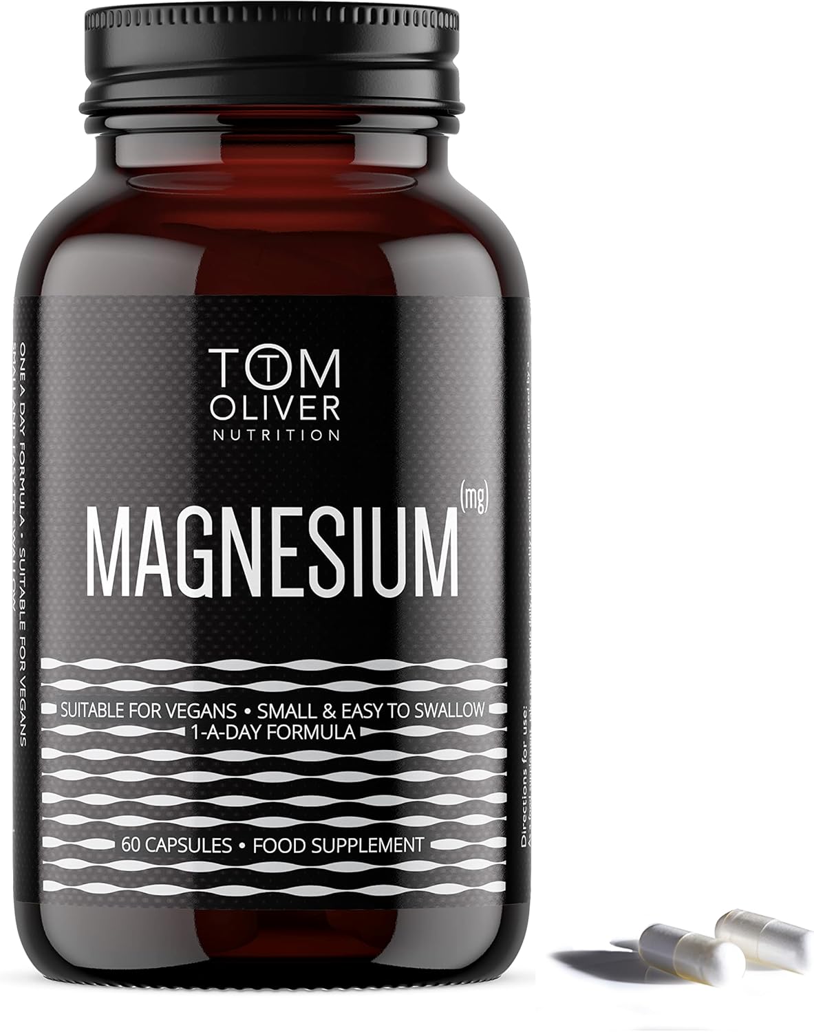 Tom Oliver Nutrition - Magnesium Taurate - 600mg per Capsule (60 Capsules) 1 a Day Formula (1)
