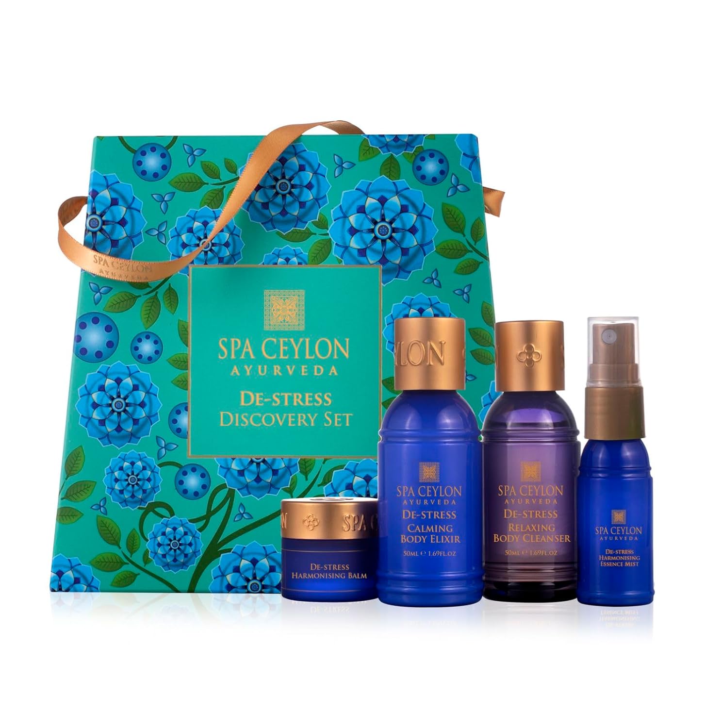 SPA CEYLON De-stress Discovery Set | Ayurvedic Spa Kit for Body and Mind Harmony | Gifting