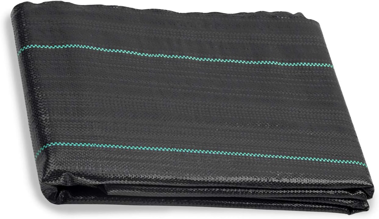 ANSIO Weed Control Membrane 2Mx5M Heavy Duty Weed Control Fabric,Ground cover Membrane, UV stabilised Weed Barrier Fabric. Ideal for use in Patios, Garden, Flower beds, Landscaping