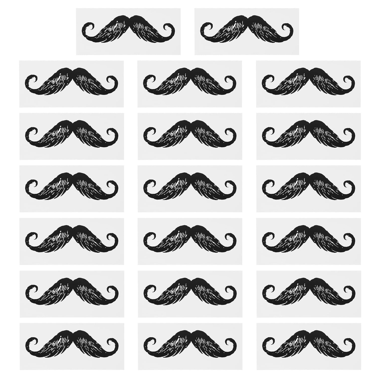 Healifty 20Pcs Beard Mustache Stickers for Nose Nose Facial Hair Removal Fake Mustaches Hair Removal Stickers