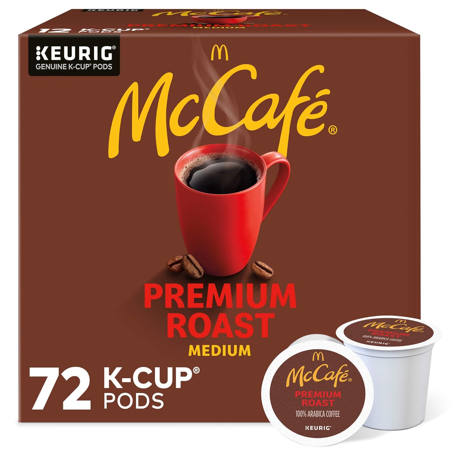 McCafe Premium Roast Coffee, Single Serve Keurig K-Cup Pods, Medium Roast, 72 Count