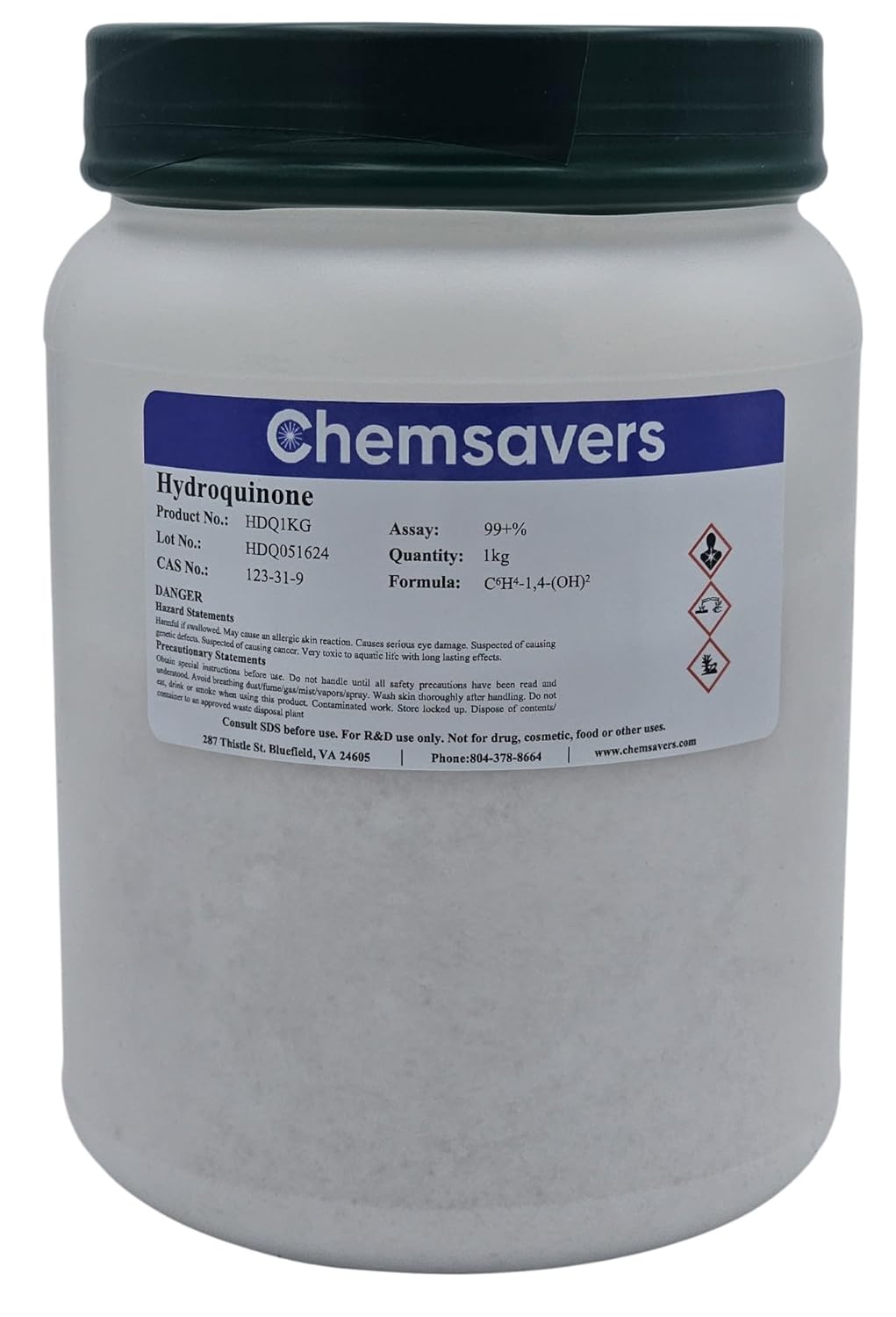 Hydroquinone, 99+%, 1kg