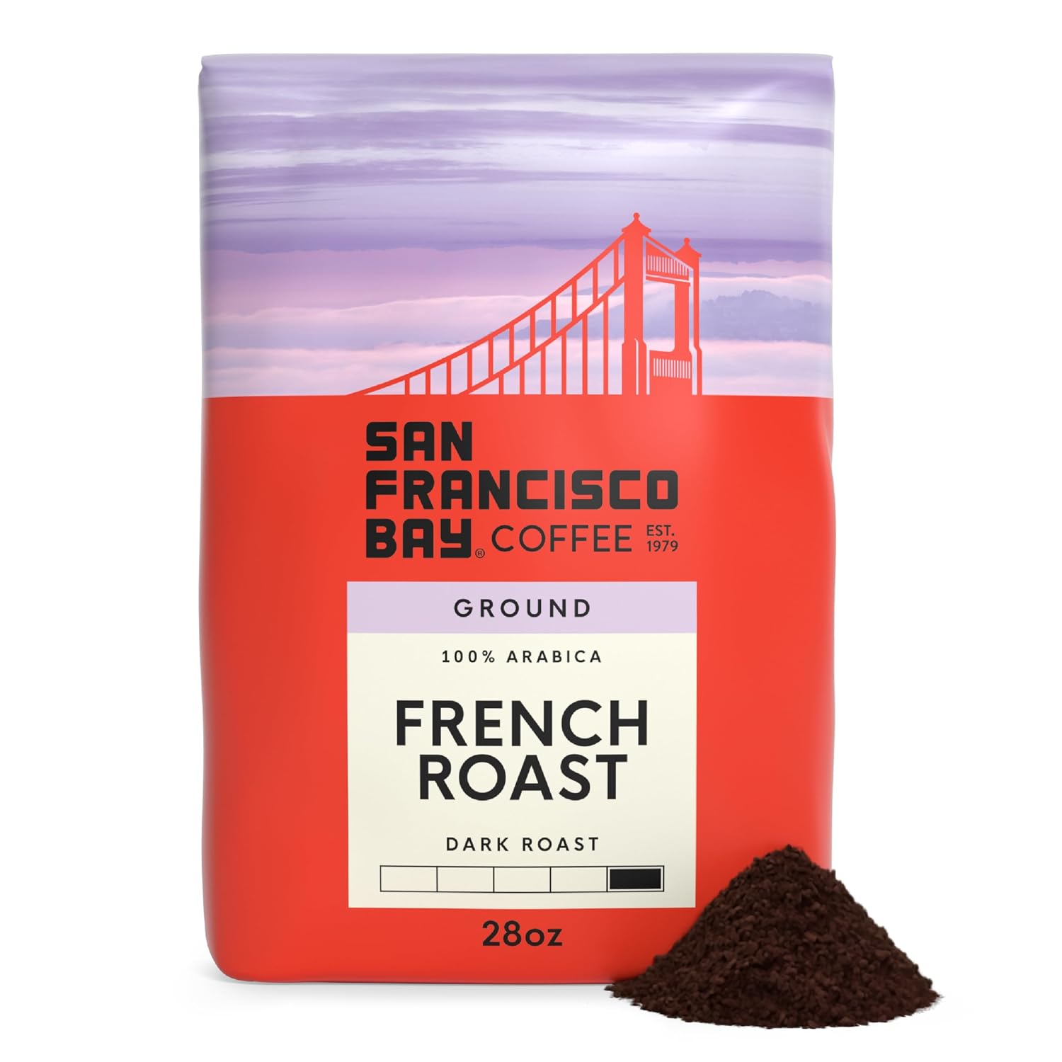 San Francisco Bay Coffee French Roast Ground Coffee, 28 oz bag