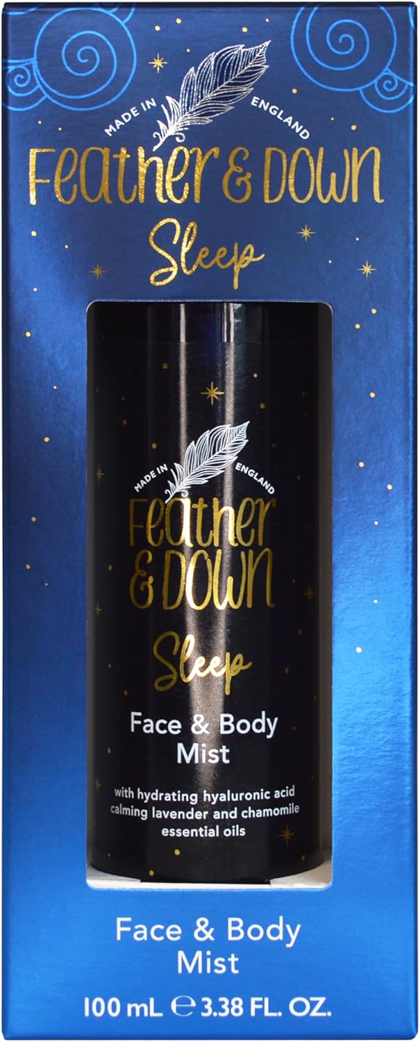 Feather & Down Sweet Dreams Face & Body Sleep Mist (100ml) - With Calming Lavender & Chamomile Essential Oils. Cruelty Free & Vegan Friendly.