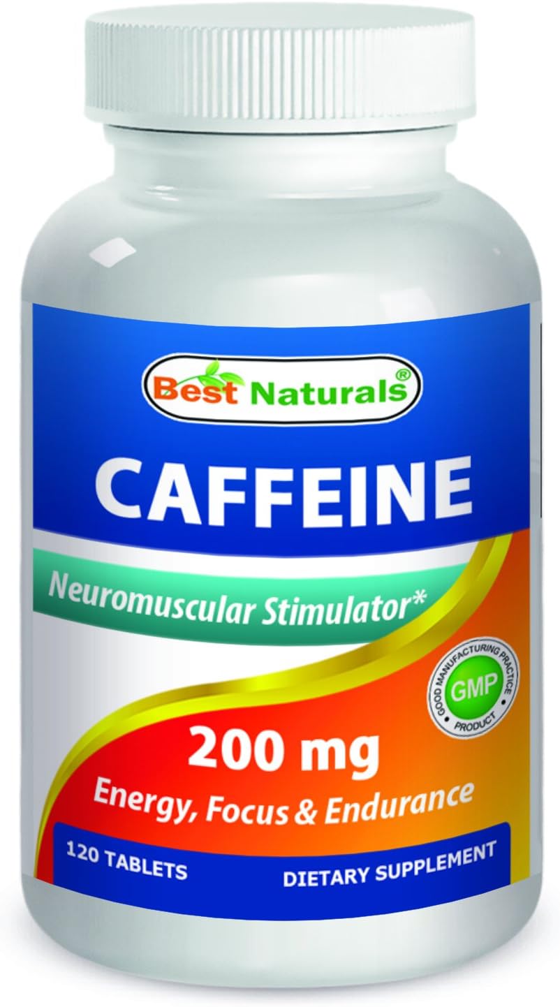 Best Naturals Caffeine Maximum Potency 200mg 120 Tablets