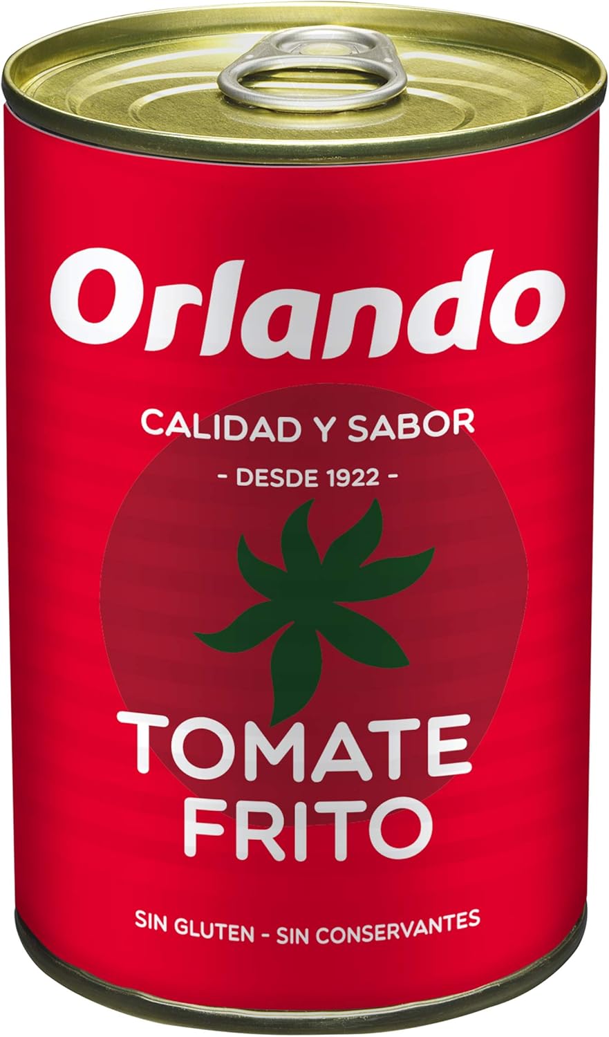 Tomato Sauce Orlando - Orlando Tomate Frito Orlando Sofrito Base – Smooth Pasta Sauce – Gluten Free & Vegan – 400g, [Pack of 6]