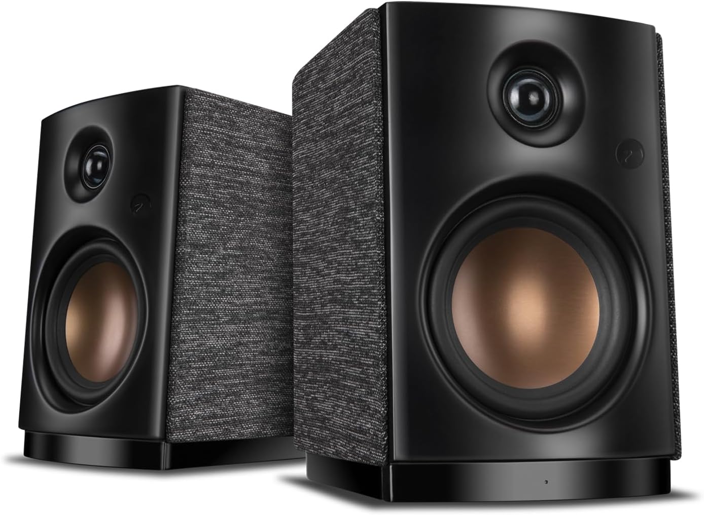 HiVi-Swans OS-10 HiFi Stereo Speakers, Bluetooth 5.0 Active Computer Bookshelf Speakers - 4'' Dynamic Woofer, Powered Desk Speakers 62w RMS with Touch Control for PC/Phone/TV