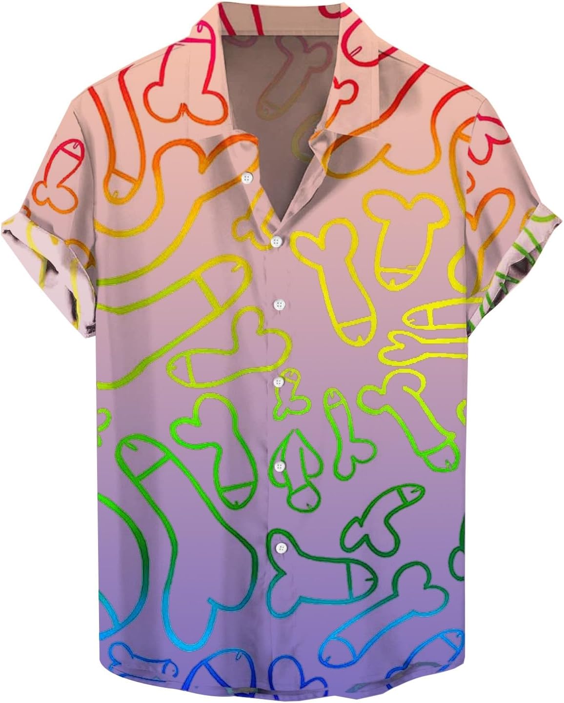 Feelcrag Short Sleeved Summer Casual Hawaii Shirts for Men Funky Shirts for Men Men's Short Sleeve Mens Summer Shirt Mens Casual Aloha Hawaiian Shirt 3D Print Button Down Ugly Beer Costume