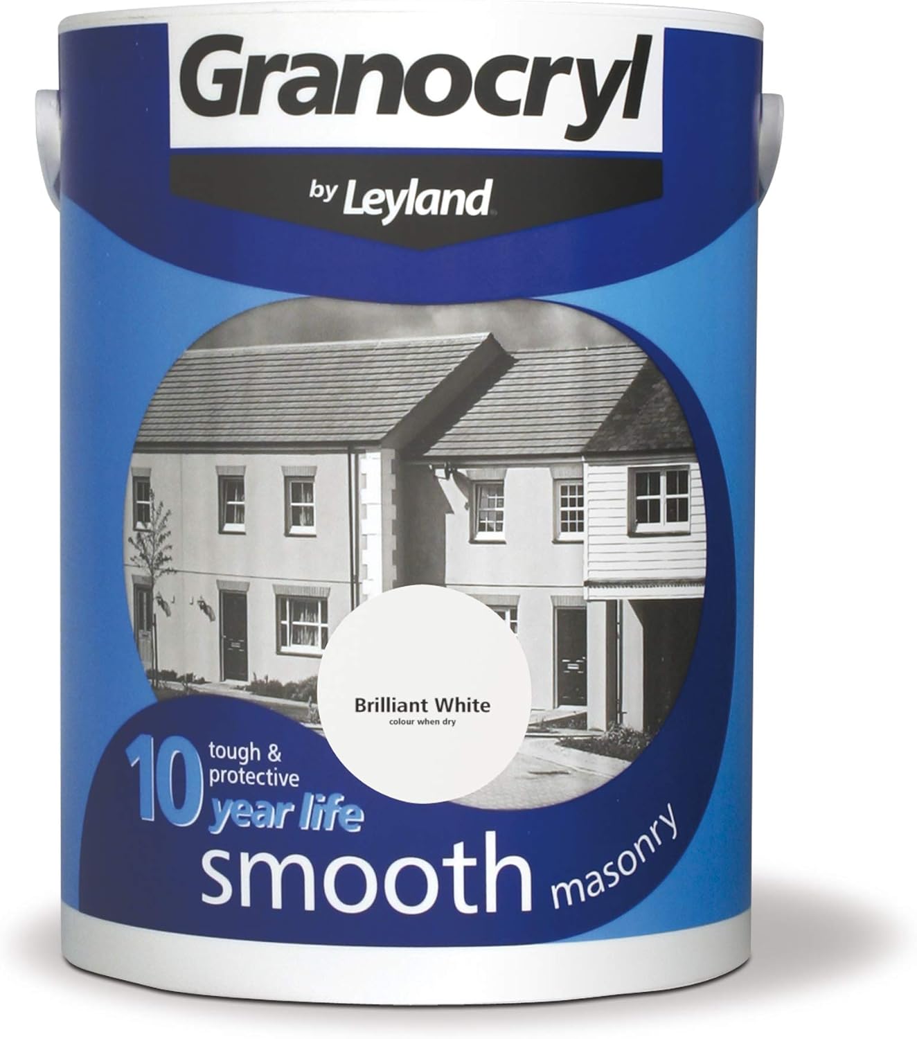 Leyland Granocryl Smooth Masonry, Brilliant White, 5L