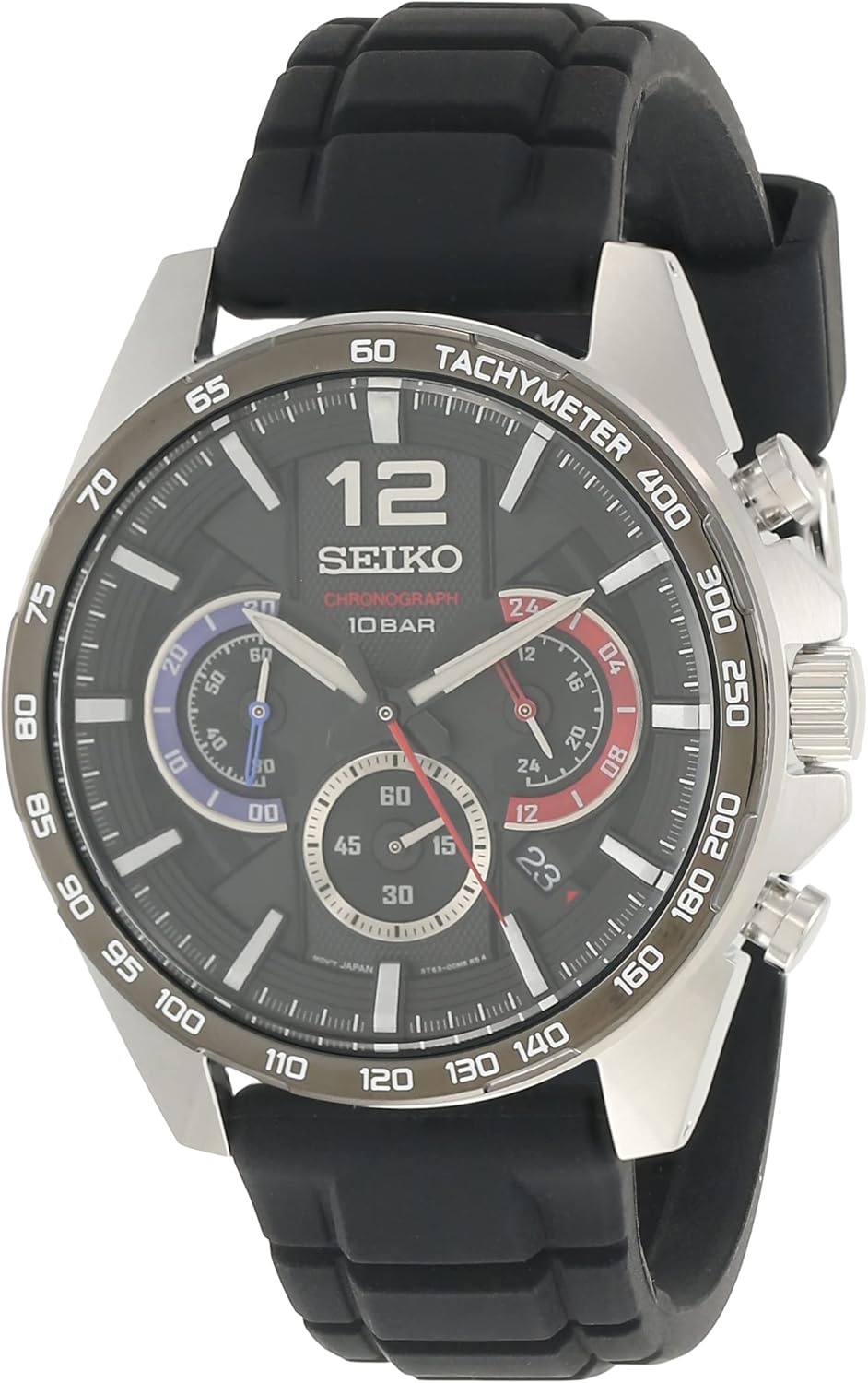 Seiko Mens Analogue Quartz Watch with Silicone Strap SSB347P1