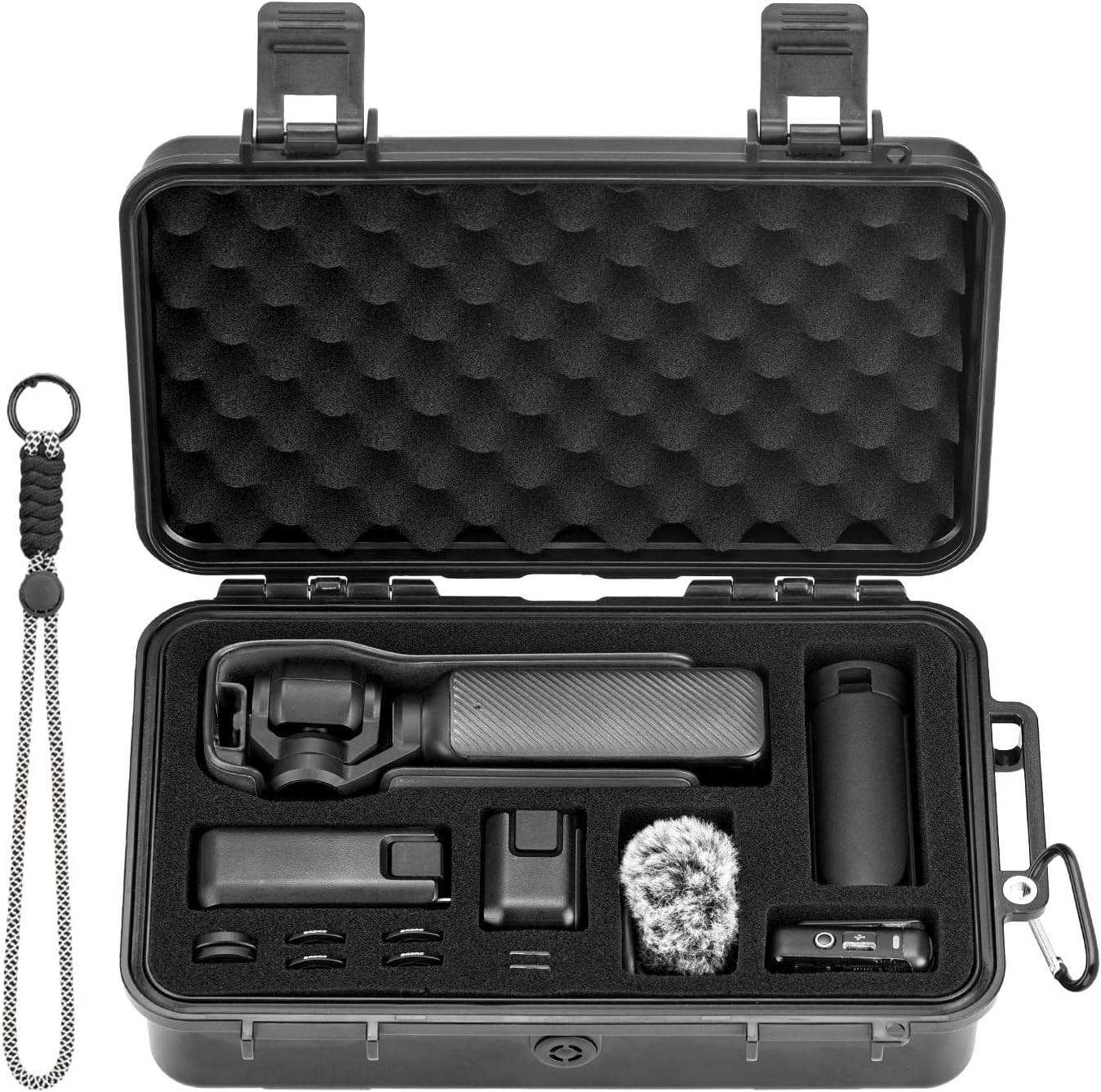 BRDRC Pocket 3 Case, Waterproof Hard Case Portable Travel Carrying Storage Bag for DJI Osmo Pocket 3 Creator Combo Accessories (Can store wide-angle filters, SD cards, etc.)