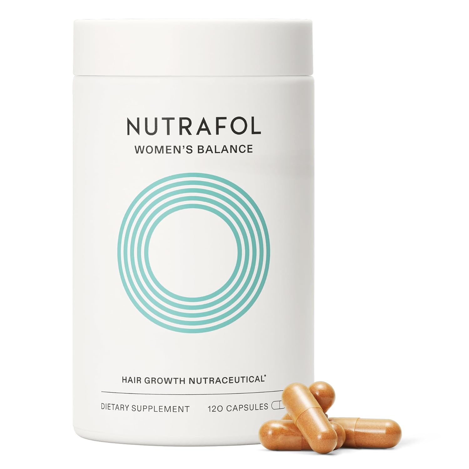 Nutrafol Women's Balance Hair Growth Supplements, Ages 45 and Up, Clinically Proven for Visibly Thicker Hair and Scalp Coverage, Dermatologist Recommended - 1 Month Supply