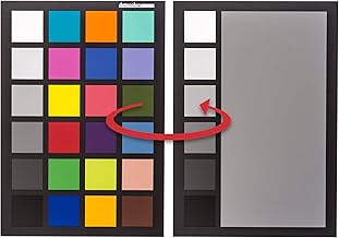 Datacolor SpyderCHECKR 24 - Color calibrate your camera for consistent image color across multiple camera systems/lighting conditions. Target color chart has 24 target colors + grey card.