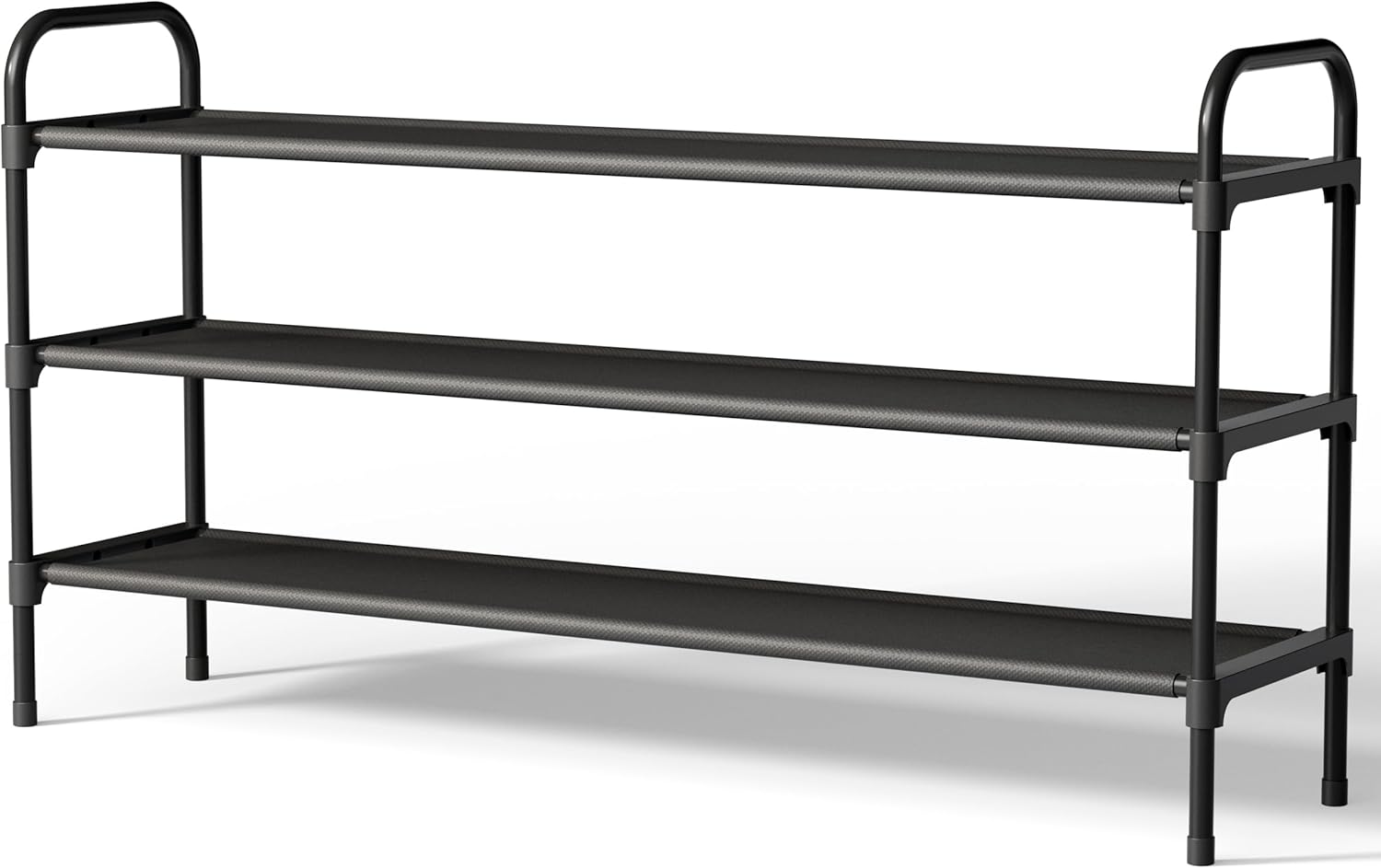 Kitsure Shoe Rack for Closet, Sturdy Shoe Storage for Entryway, Space-Saving Shoe Rack Small and Shoe Shelf, 99.0 x 29.9 x 58.9 cm, Black