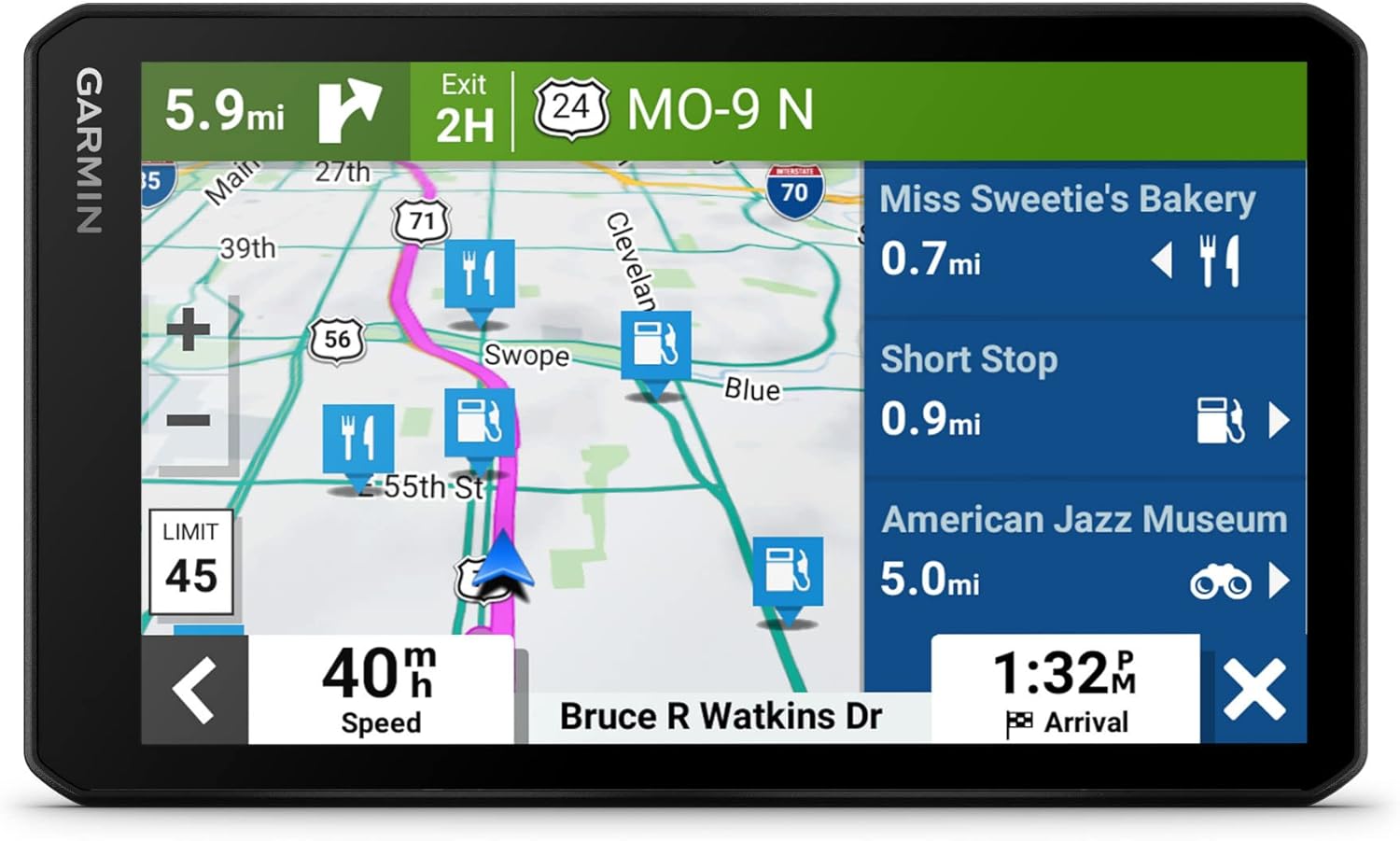 Garmin DriveCam™ 76, Large, Easy-to-Read 7” GPS car Navigator, Built-in Dash Cam, Automatic Incident Detection, High-Resolution Birdseye Satellite Imagery