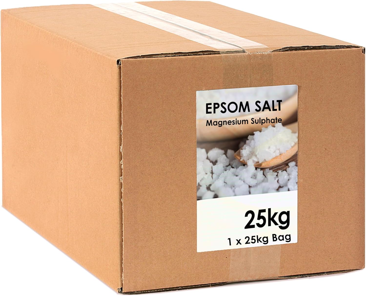 Epsom Salts 1 x 25kg Bag – Pure Magnesium Sulphate Mineral – Epsom Bath Salts for Health, Exfoliating, Feet and Muscle Soak - Additive Free Magnesium Salts for Bath