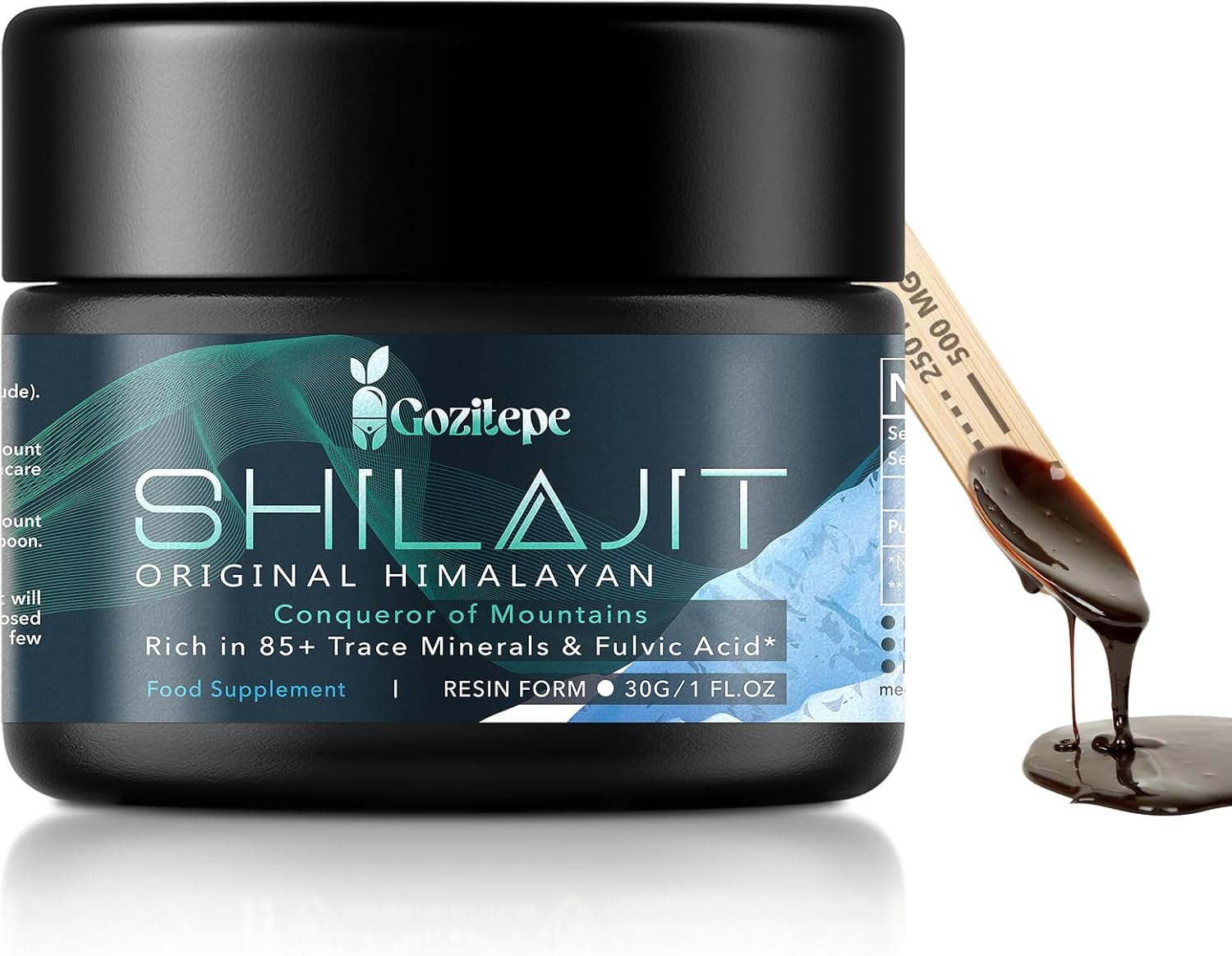 Shilajit High Potency Purified Himalayan Shilajit Resin with Fulvic Acid, Trace Minerals & Humic Acid, Vegan, Replenish Energy and Immune Support (Pack of 1)