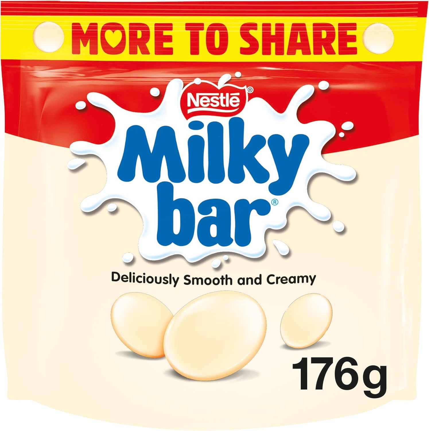 Milkybar White Chocolate Giant Buttons More to Share Sharing Bag 176g