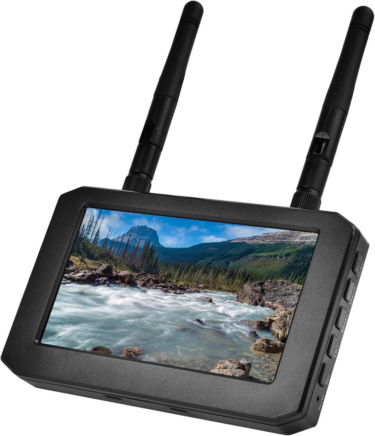 FPV Monitor for FPV Camera- 5.8Ghz 4.3" FPV Display Screen with DVR 40CH Receiver 800x480 IPS Display Built-in Battery for RC Hobby FPV Drone RC Car FPV VTX Goggles