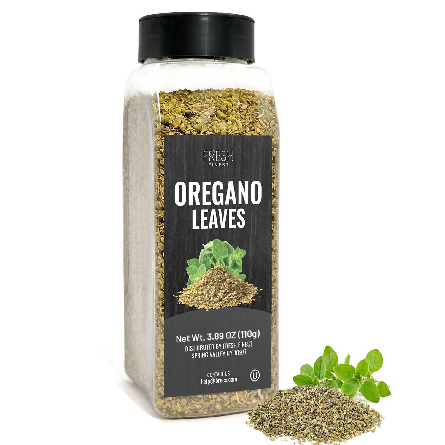 Fresh Finest Oregano 3.89oz - Premium Dried Oregano Leaves - All-Natural, Non-GMO, Gluten-Free, Kosher - Perfect for Cooking, Seasoning, and Garnishing