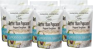 Nature Nate’s Popped Sorghum, Avocado Oil Sea Salt - Organic Sorghum, Keto & Gluten Free, Healthy Snacks, Better Than Popcorn, Made in USA - 5 Ounce (Pack of 6)