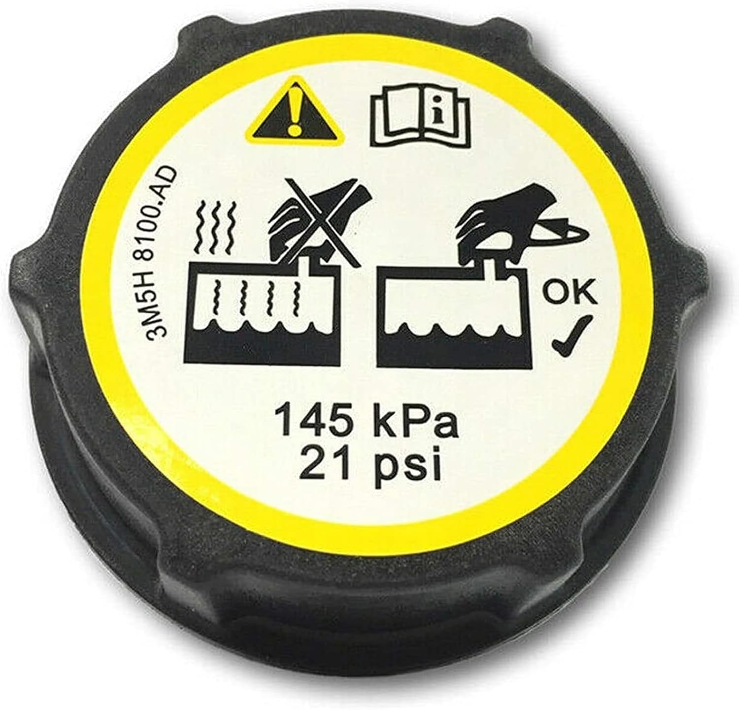 GIONAR Coolant Cap Replacement for Ford Focus/Fiesta/Focus C-Max/Focus Mk2 & Mk3/Ford Transit, Coolant Cap 3M5H-8100-AD 3M5H8100AD DG938101AA 1224233 1301104 5193938, ﻿Engine Coolant Cap