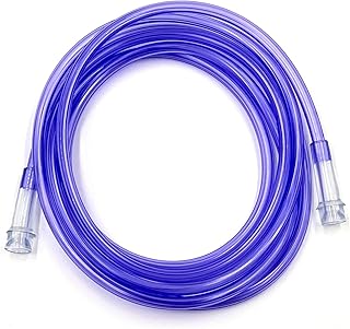 ResOne 50Ft Oxygen Supply Tubing, Crush Resistant, Standard Connectors for Nasal Cannulas, Cannula Nasal Tubing, Oxygen Concentrator - Purple