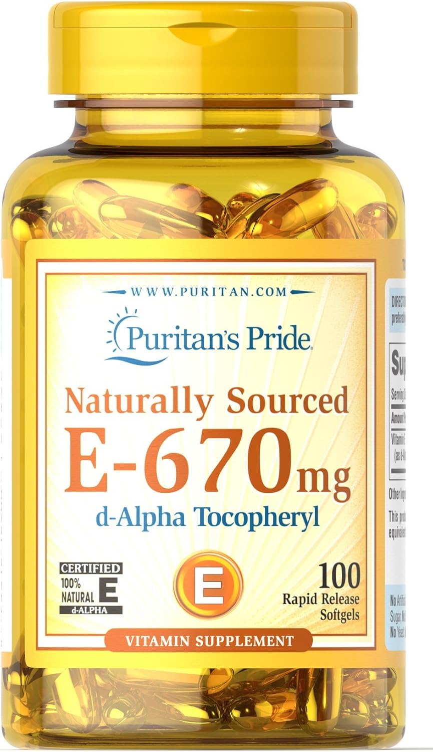 Puritan's Pride Vitamin E- 670 mg 100% Natural-100 Softgels