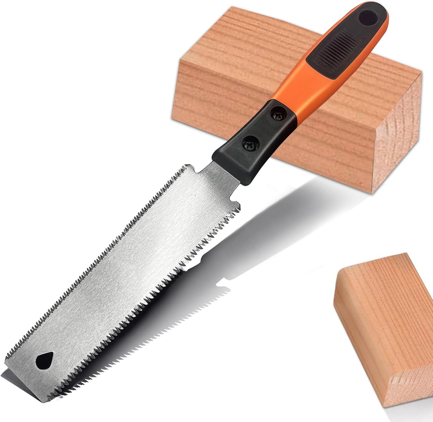 Japanese Hand Saw for Woodworking, Small Non-Slip Handle, Double Tooth Handsaw SK5 Blade, Fine Cutting Tool for Wood, Ideal for DIY and Woodworkers SURFOU