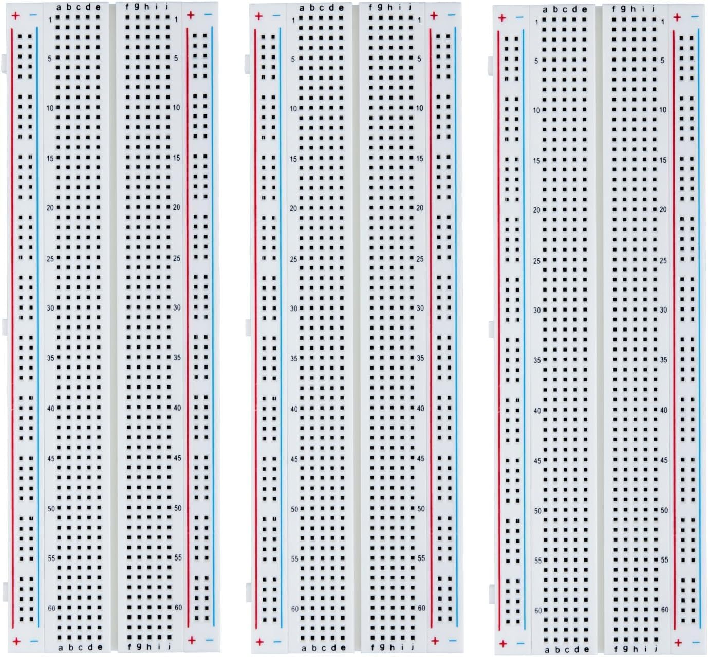 ELEGOO Breadboard 830 Point 3pcs Solderless Prototype PCB Board Kit for Proto Shield Distribution Connecting Blocks for Arduino UNOR3 MEGA NANO