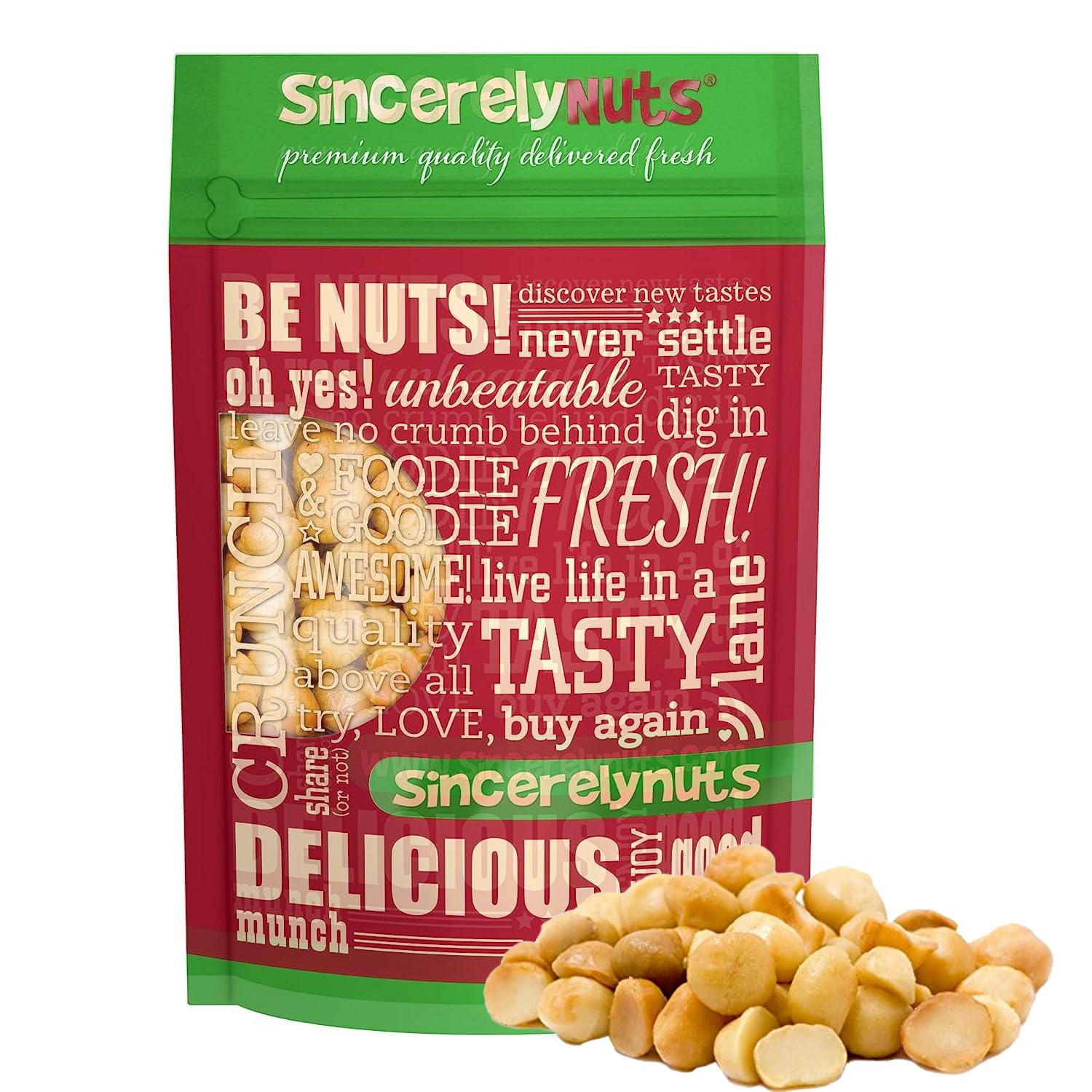 Sincerely Nuts Gourmet Macadamia Nuts Salted & Oil Roasted, 3lb Bag - Fresh Delicious Flavored Macadamia Nut Snack Food - Kosher, Keto, Paleo, Vegan & Gluten Free Friendly Pantry Staple