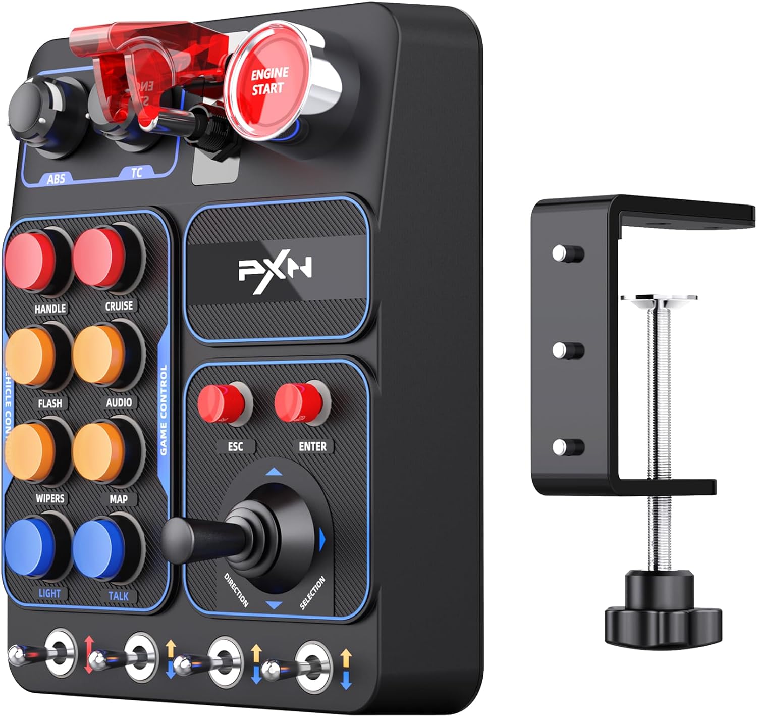 PXN CB1 Control Box for Euro Truck Simulator and American Truck Simulator Customizable RGB lighting with high flexibility