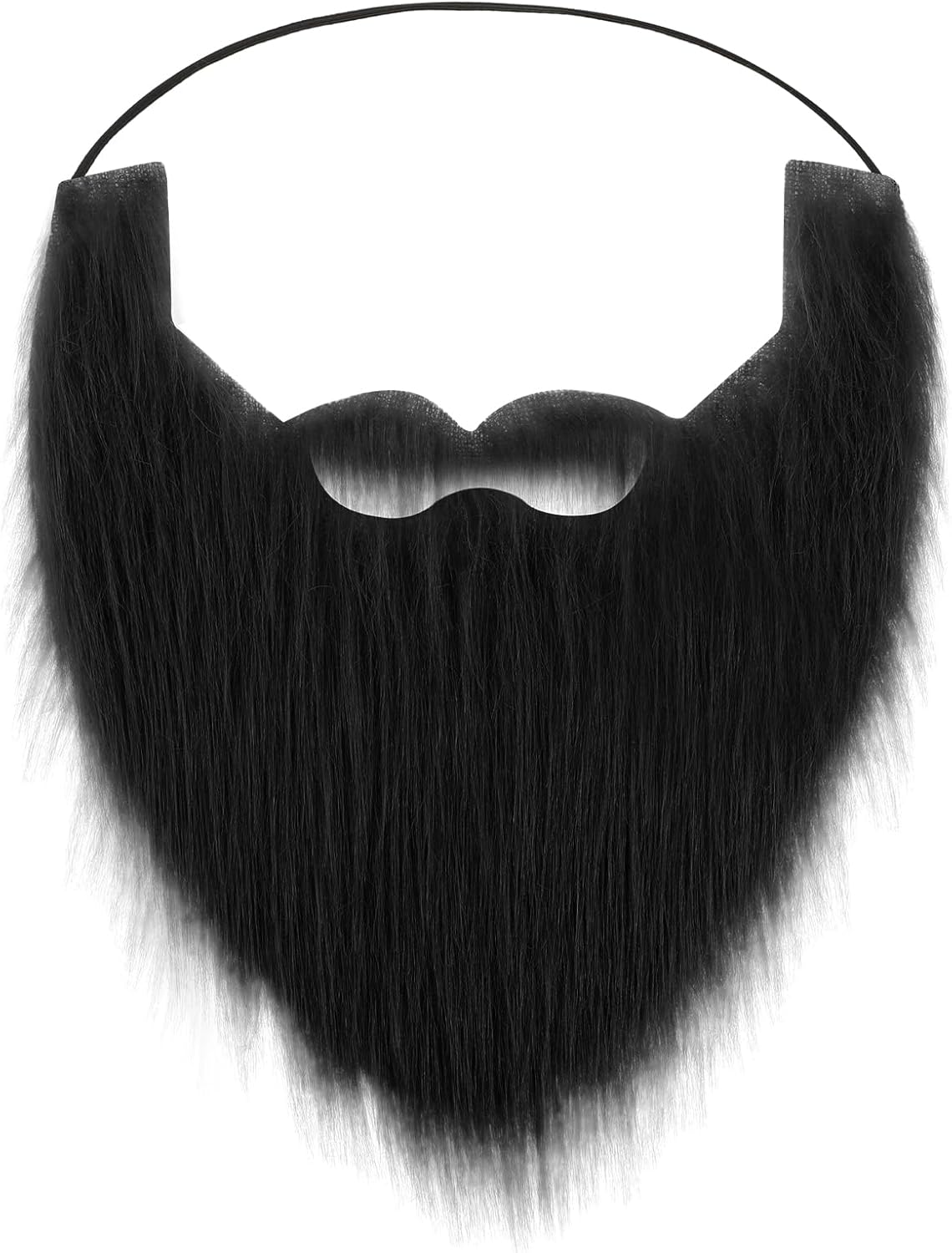 Fake Beard Black Fake Moustache Novelty Fake Mustache Stick on Moustache False Moustache Fake Facial Hair with Adjustable Elastic Rope Fake Whisker Party Costume Christmas Halloween Supplies