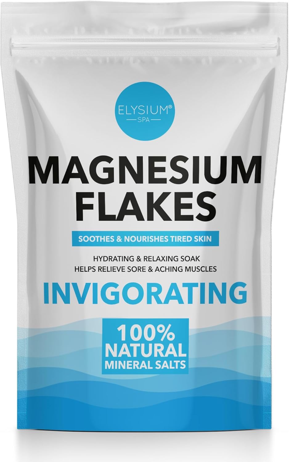 Elysium Spa 100% Natural Mineral Salts - Magnesium Flakes (500g)