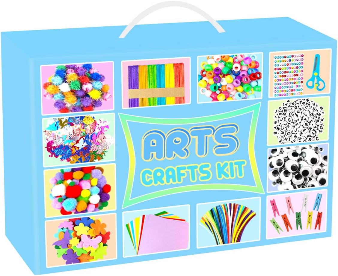 Arts and Crafts Supplies for Kids with Pipe Cleaners, Blue