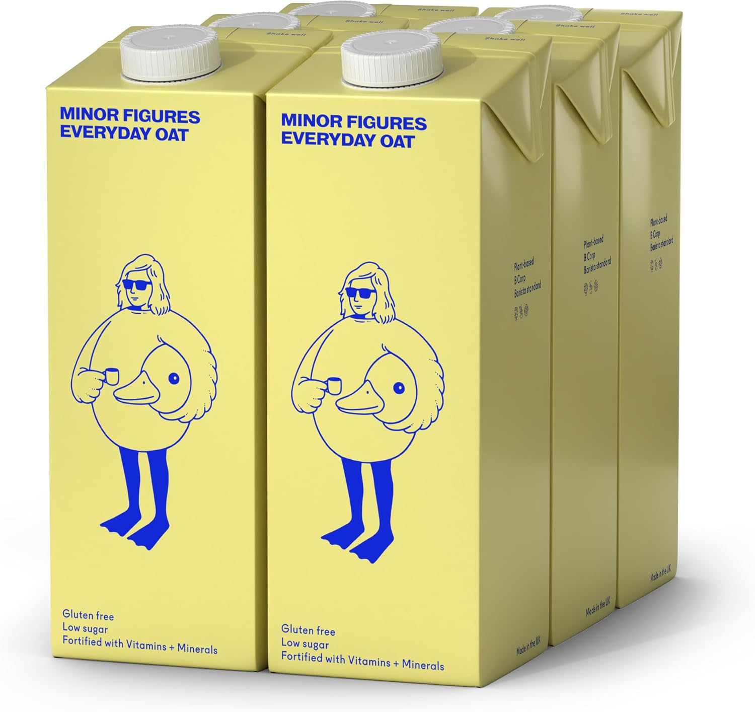 Minor Figures Everyday Oat Drink, 6 x 1L, Made in The UK, Fortified with Vitamins & Minerals, Plant-based, Vegan, Non-GMO, No Added Sugar, Shelf Stable.