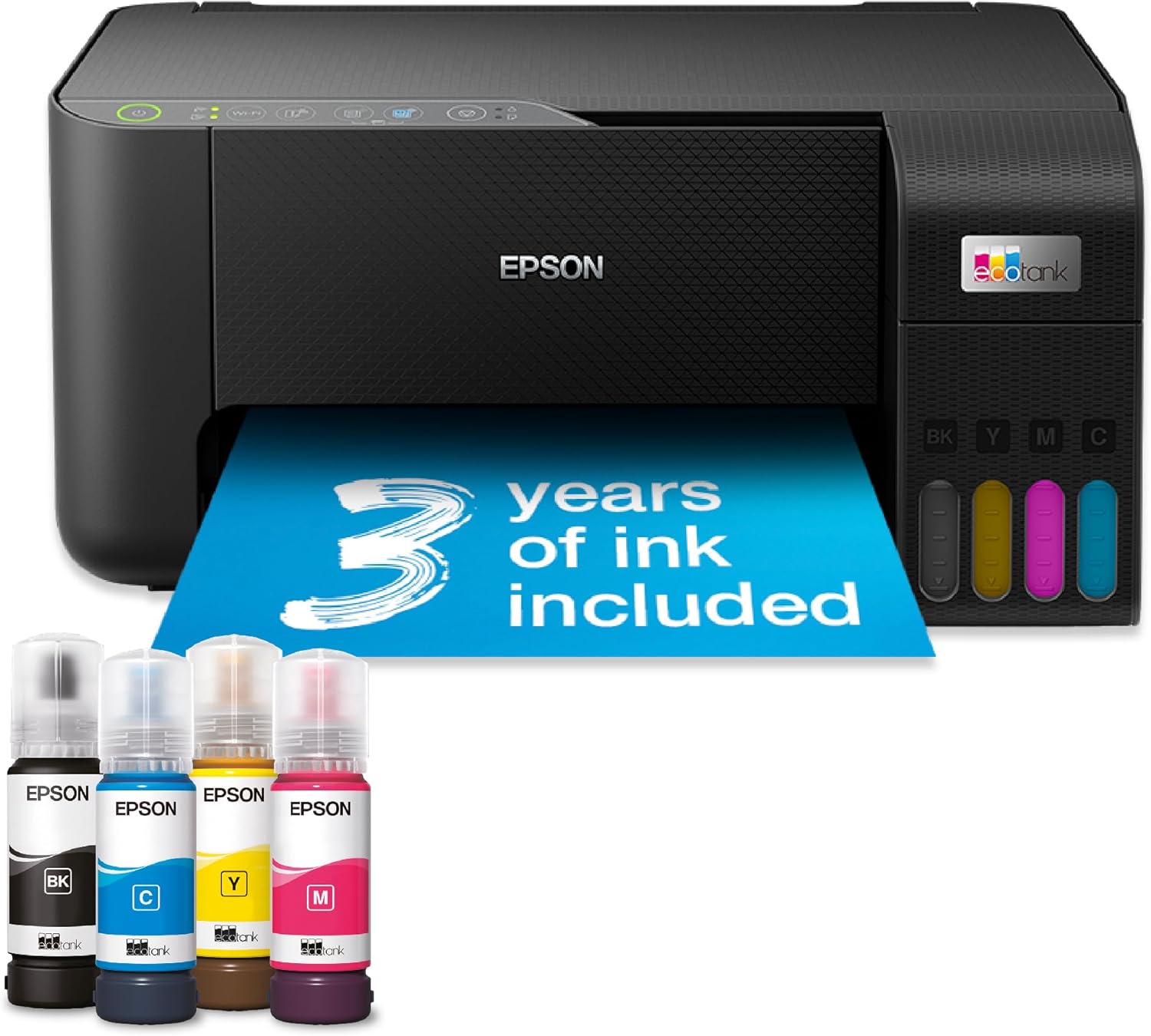 EcoTank ET-2860 A4 Multifunction Wi-Fi Ink Tank Printer, With Up To 3 Years Of Ink Included