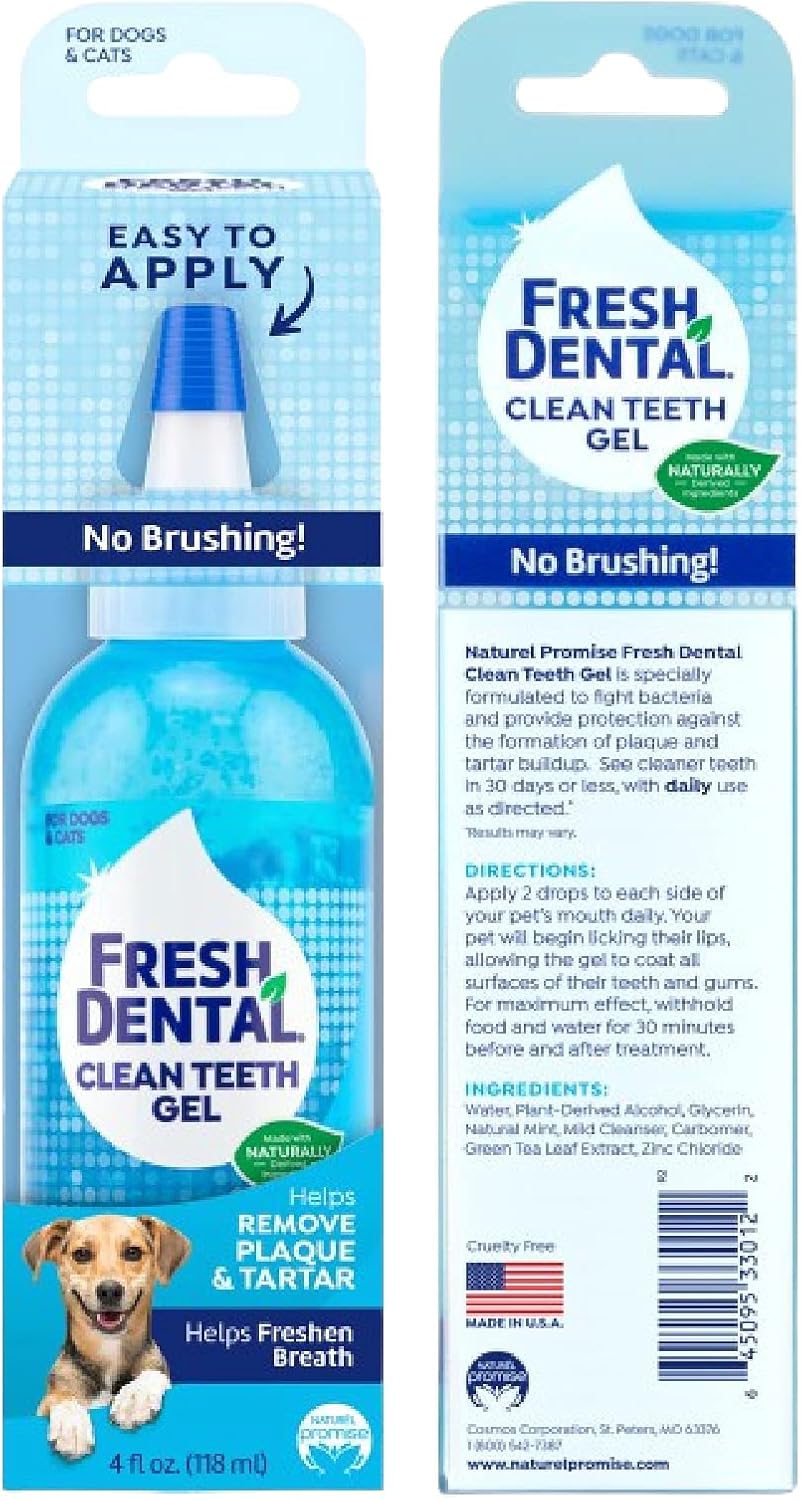 Naturel Promise Fresh Dental Clean Gel for Dogs/Cats, 112mL (4-Ounce)