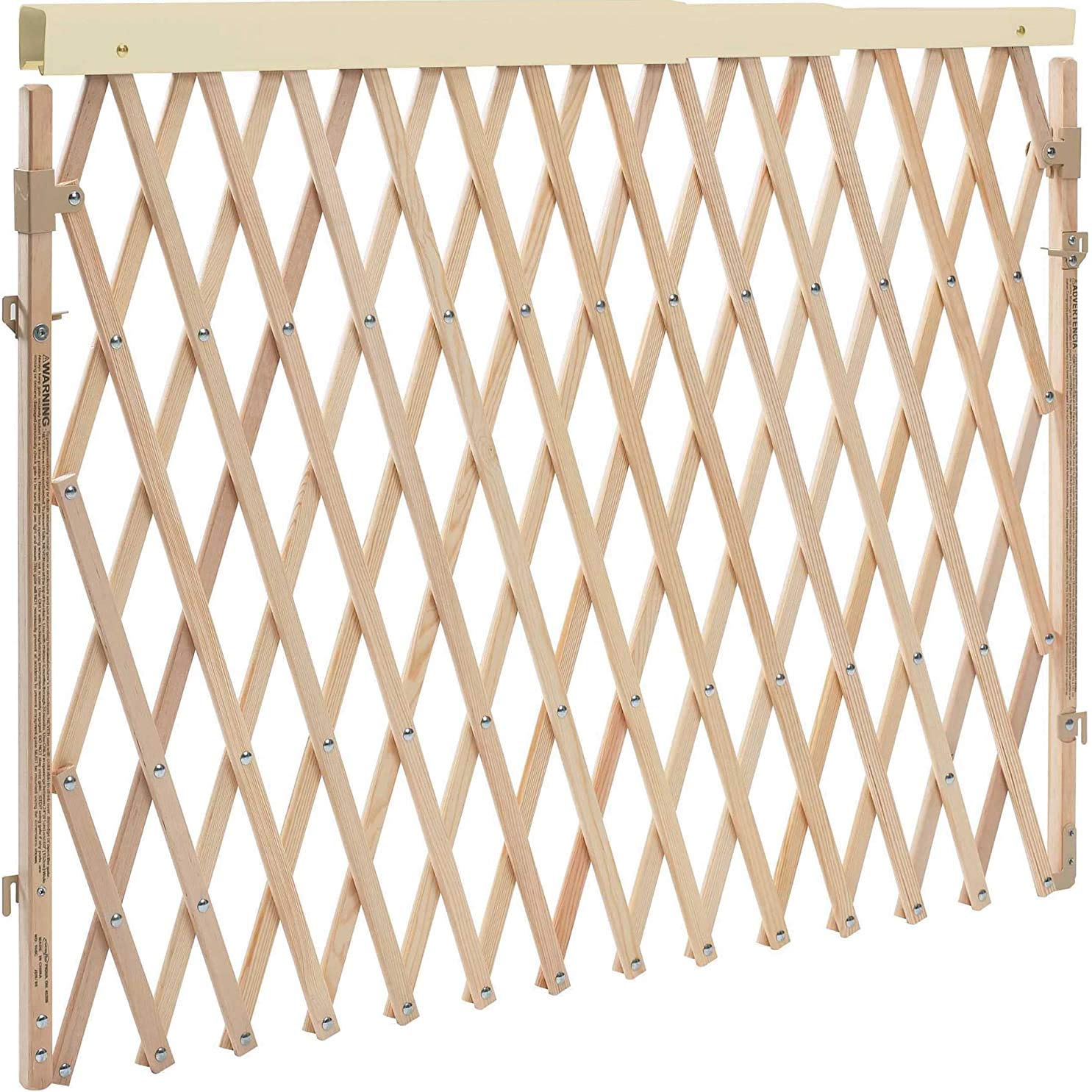 Evenflo Expansion Walk-Thru Room Divider Baby Gate, Natural Wood