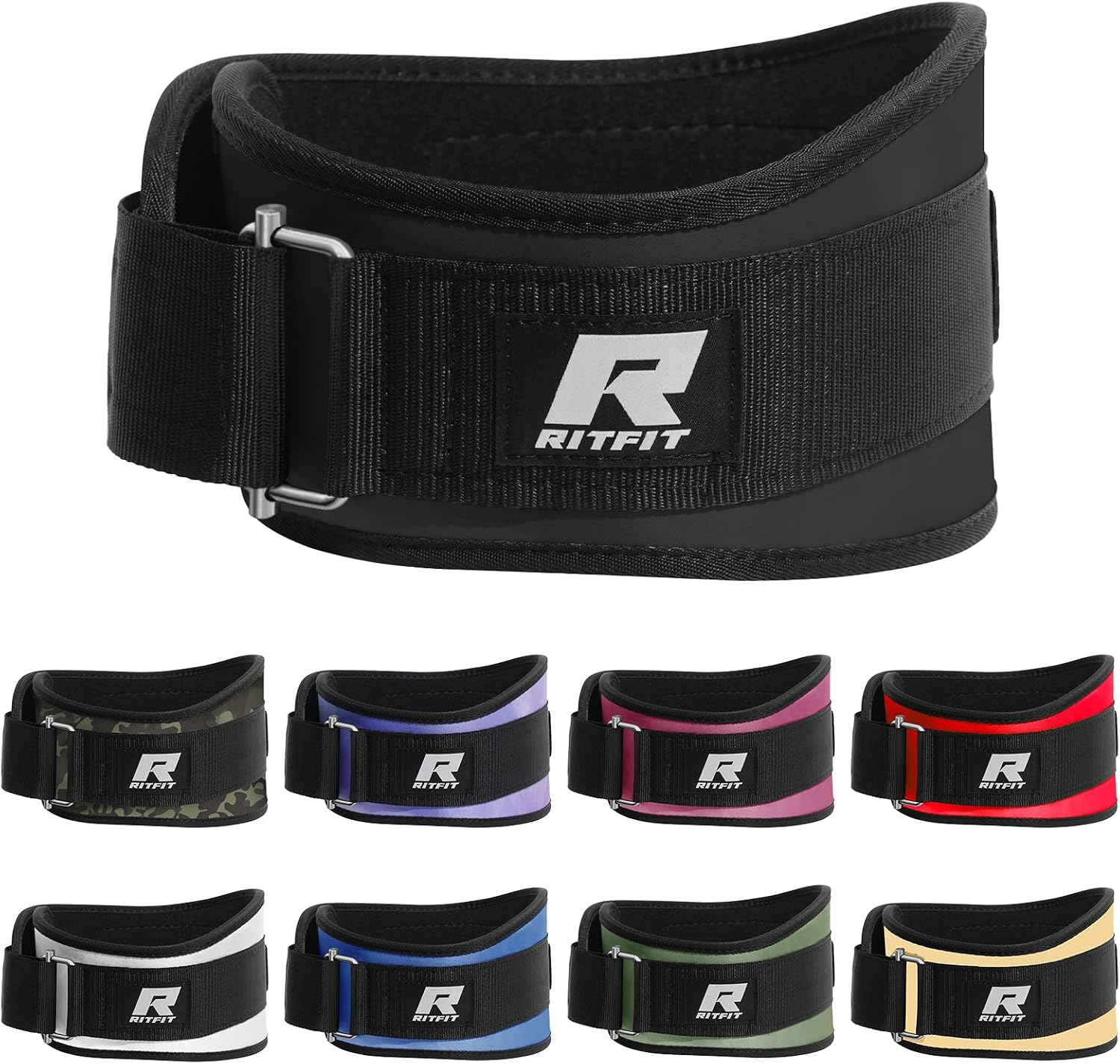 RitFit Weight Lifting Belt 6 Inch for Squats Deadlift Strength Training