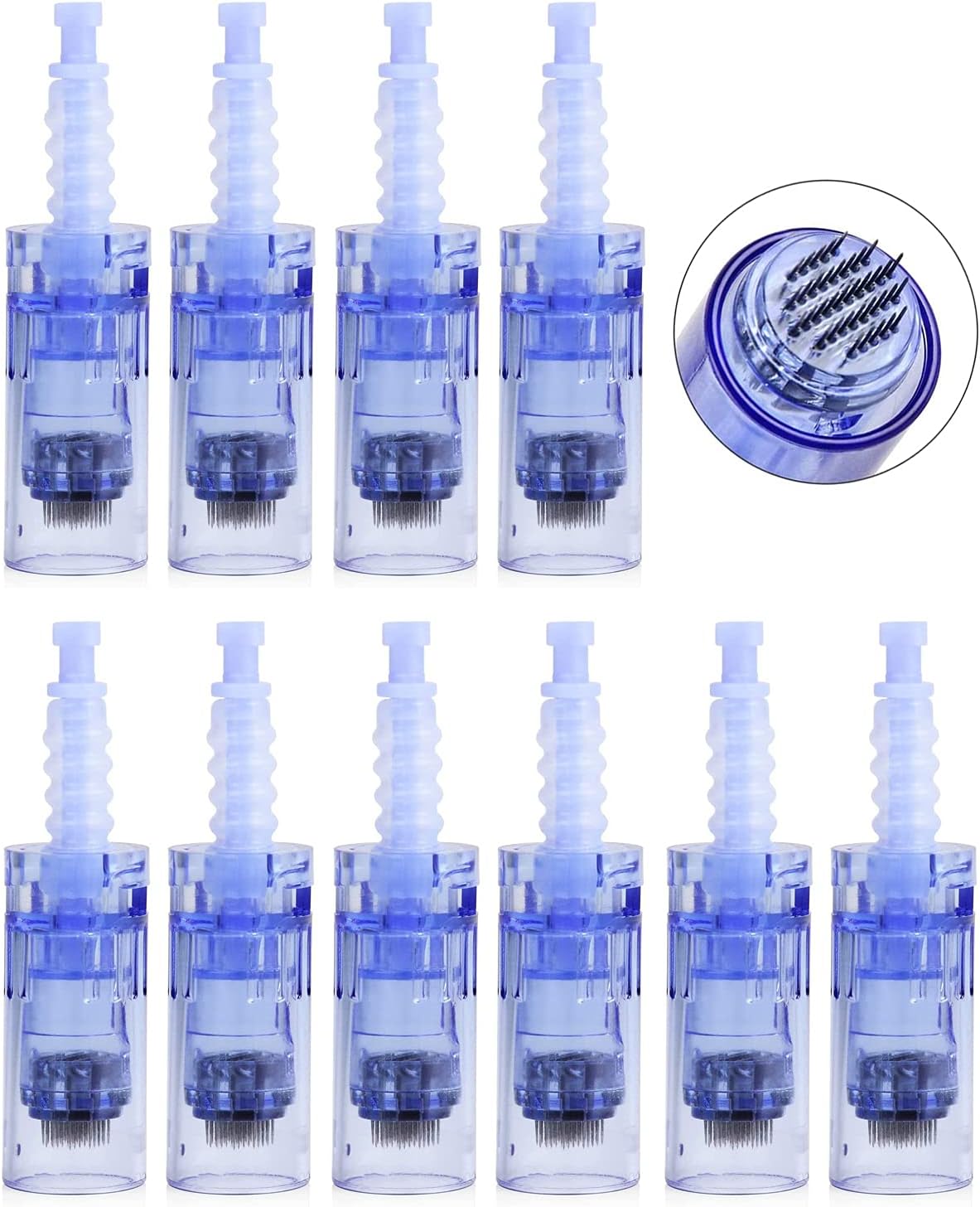 Derma Pen Dr.pen Ultima A6 Needles Derma Pen Needle Cartridges Dr.pen Microneedling 12PIN/36PIN/Nano Round Needle Cartridges, Tips Derma Roller (36 PIN Needles,10 PCS)