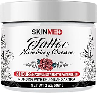 Tattoo Numbing Cream(60ml/2.0oz), 8 Hours Maximum Strength Painless Tattoo Numbing Cream, Extra Strength, Best Tattoo Numbing Cream, Numbing Cream for Tattoos Extra Strength