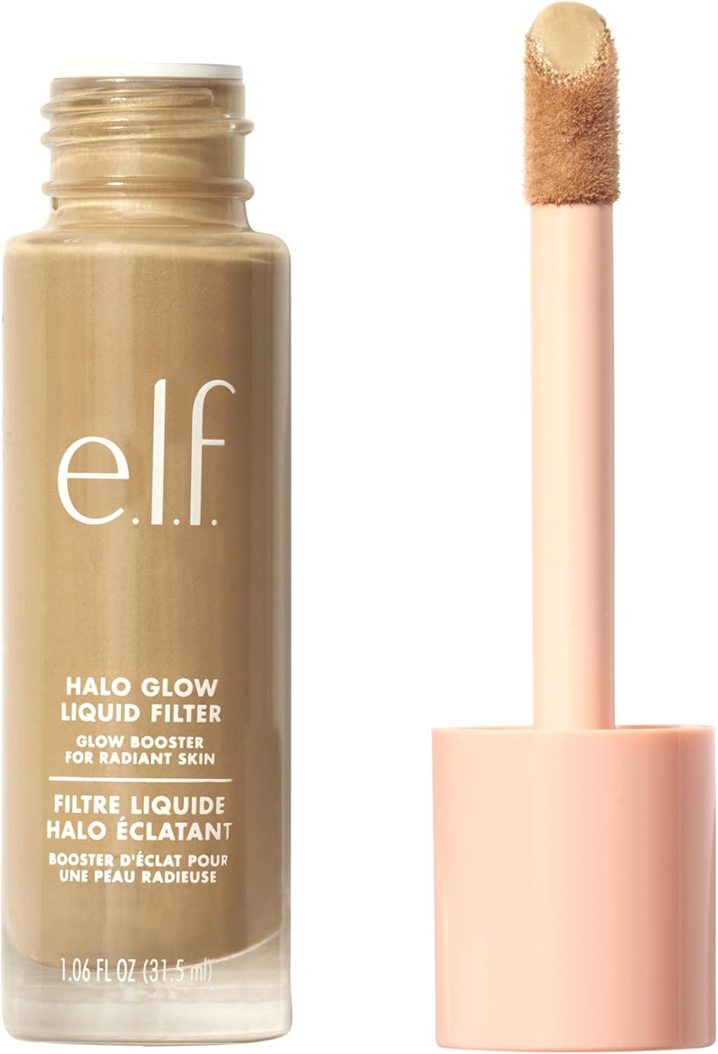 e.l.f. Halo Glow Liquid Filter, Complexion Booster For A Glowing, Soft-Focus Look, Infused With Hyaluronic Acid, Vegan & Cruelty-Free, 3.5 Medium
