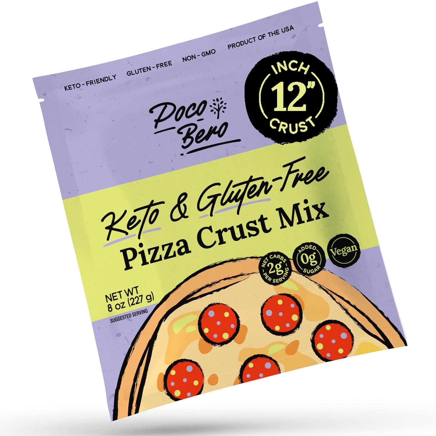 Poco Bero – Gluten-Free Pizza Dough Mix | Keto Piza Crust | Low Carb, Grain-Free, Easy to Make | Keto & Gluten-Free Pizza Dough