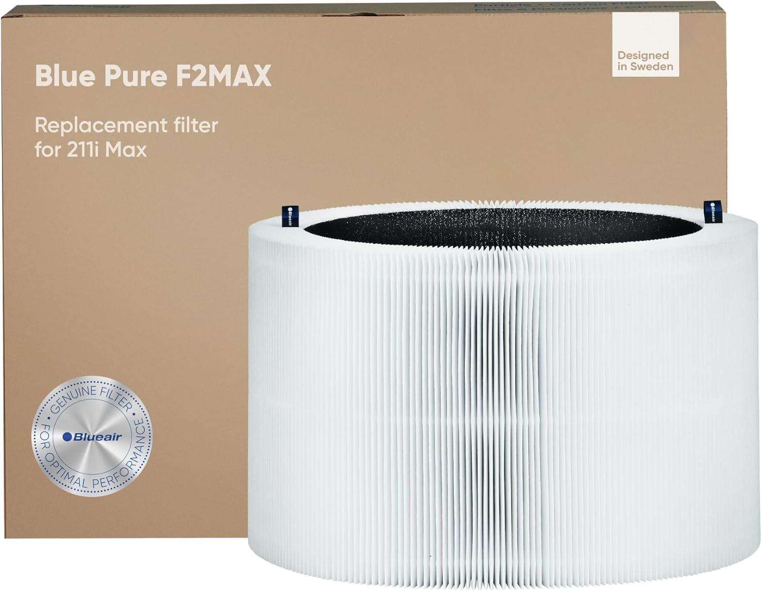 BLUEAIR Blue Pure 211i Max Genuine Replacement Filter, Blue Pure F2MAX, fits Blue Pure 211i Max Air Purifier