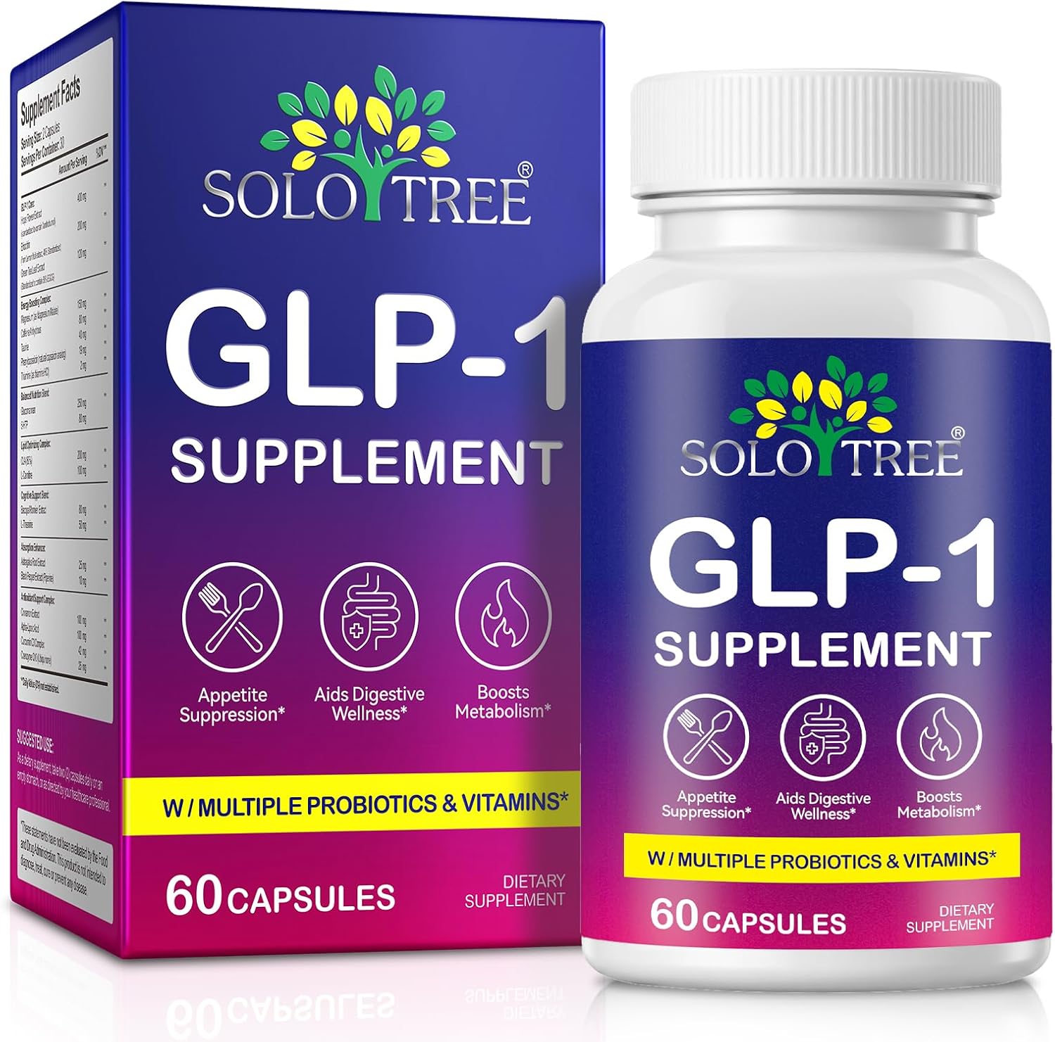 GLP-1 Capsules, GLP 1 Weight Loss Capsules, Cut Extreme Weight Loss, Supports Appetite Control, Gut Health, Aids Digestive Wellness, Appetite Suppressant for Women & Men