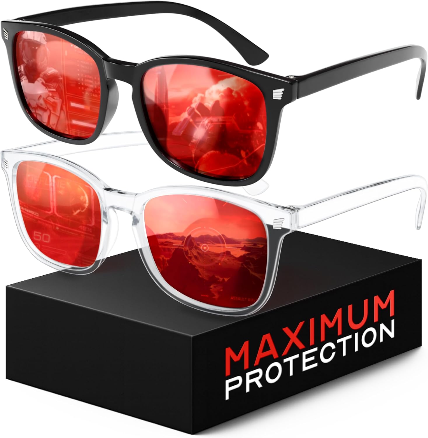 livho Gaming Blue Light Blocking Glasses for Better Sleep, Premium Night Driving, Computer Blockers for Man & Woman